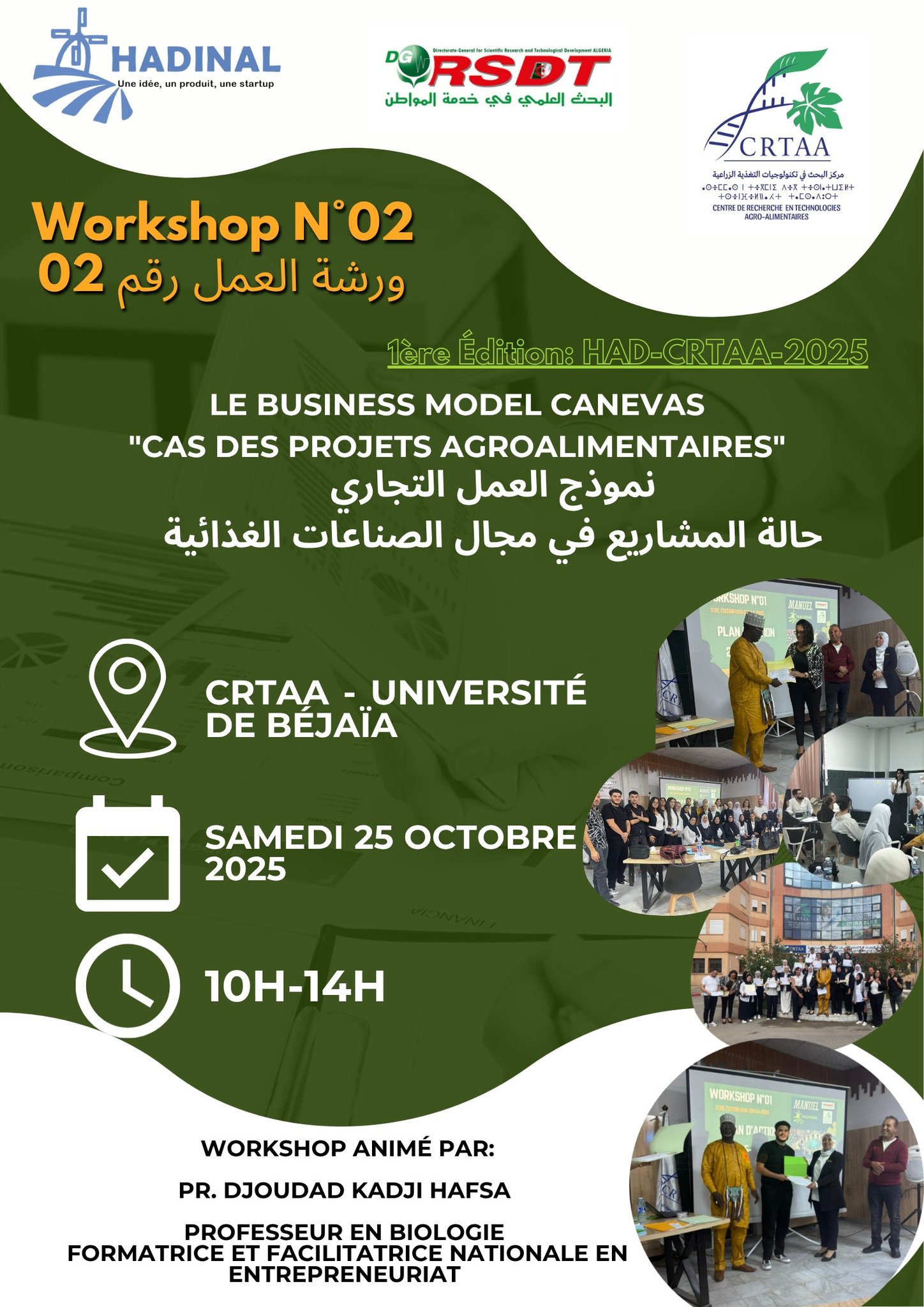 WORKSHOP N°2: le Business Model Canevas, appliqué aux projets agroalimentaires.